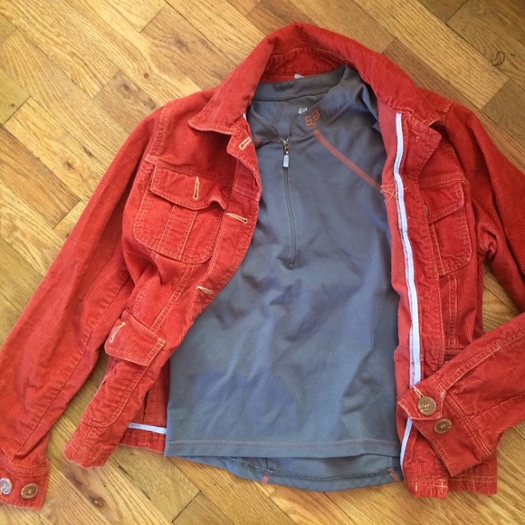 Tulle burnt orange corduroy jacket - Picture 3 of 7